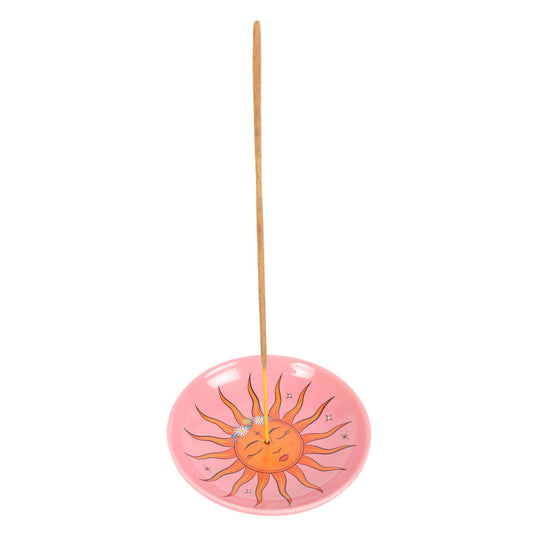 Sun Tarot Incense Stick Holder | Ceramic Incense Dish & Trinket Tray