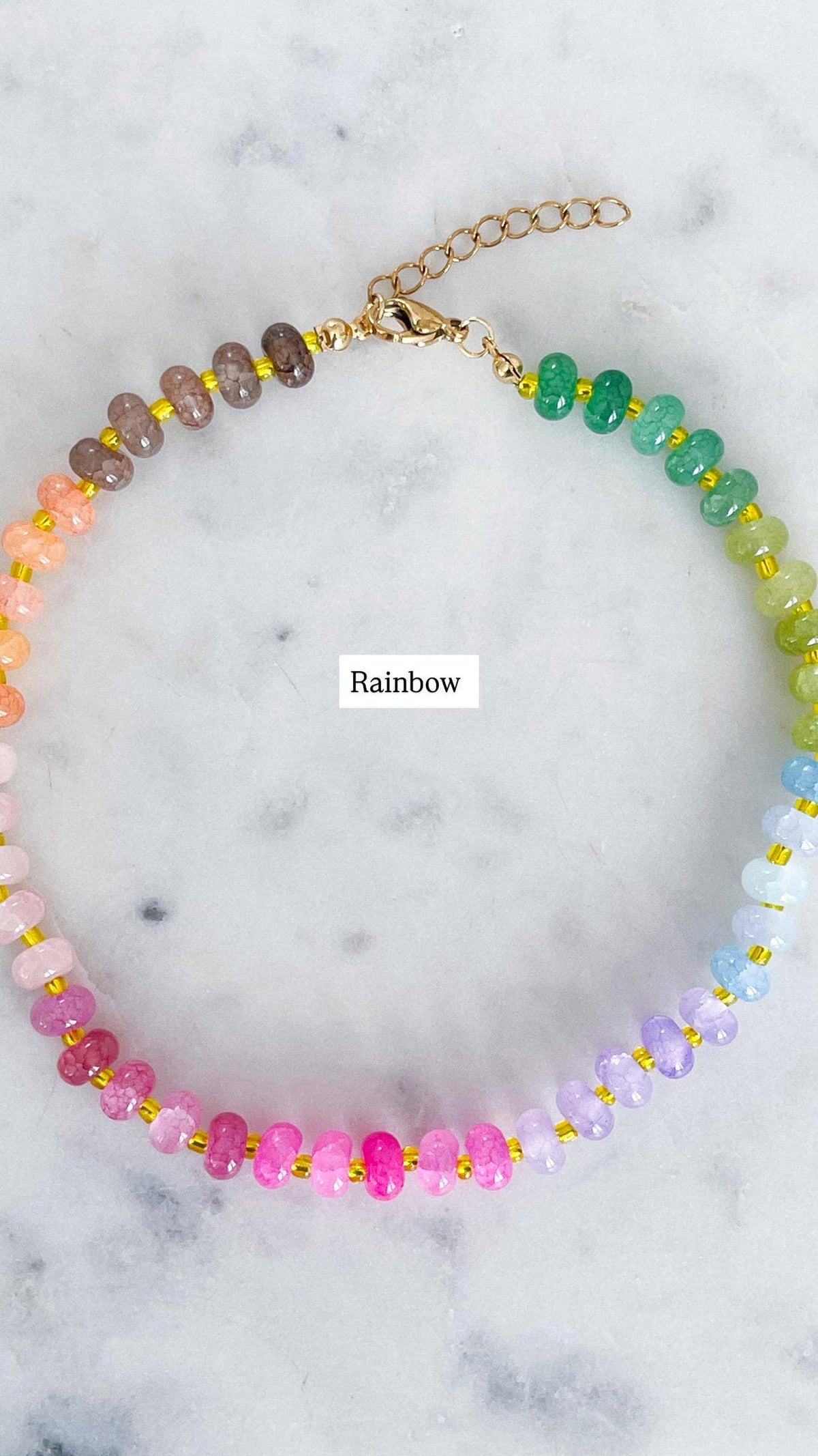 Colourful Bead Necklace in Candy 2 | Waterproof Handmade Jewellery