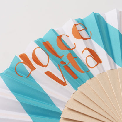 Striped Dolce Vita Fan | Decorative & Functional Hand Fan