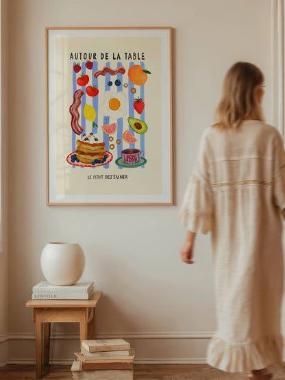 Around The Table Breakfast Print | Kitchen Art