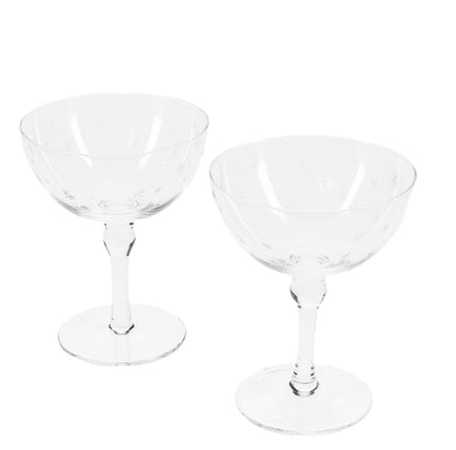 Etched Star Coupe Cocktail Glasses 200ml – Set of 2 | Elegant Barware