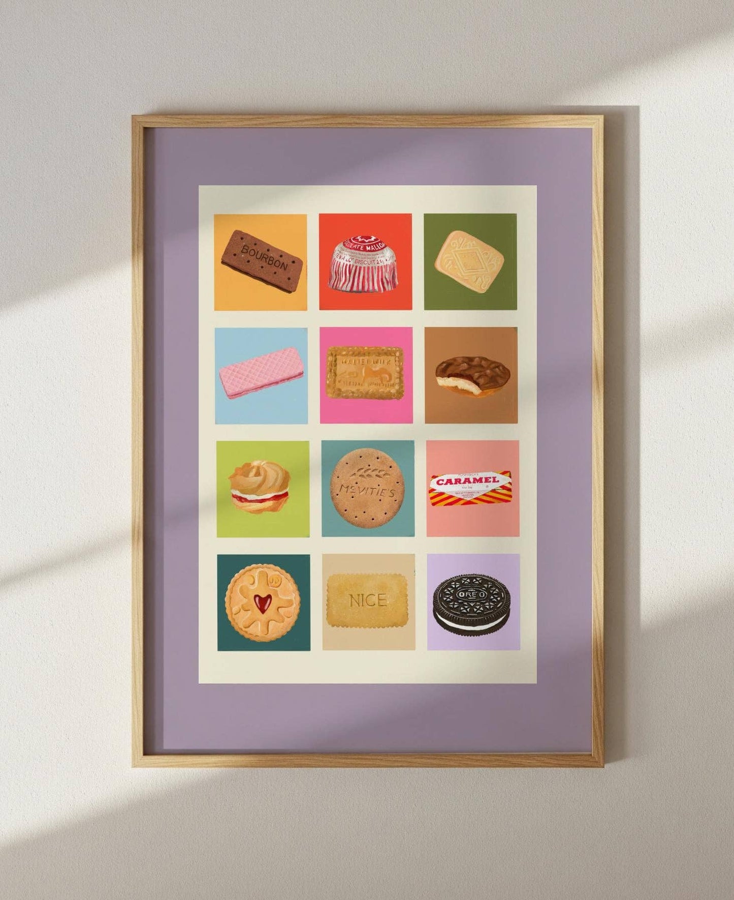 English Biscuits Art Print | A4 Kitchen Wall Art