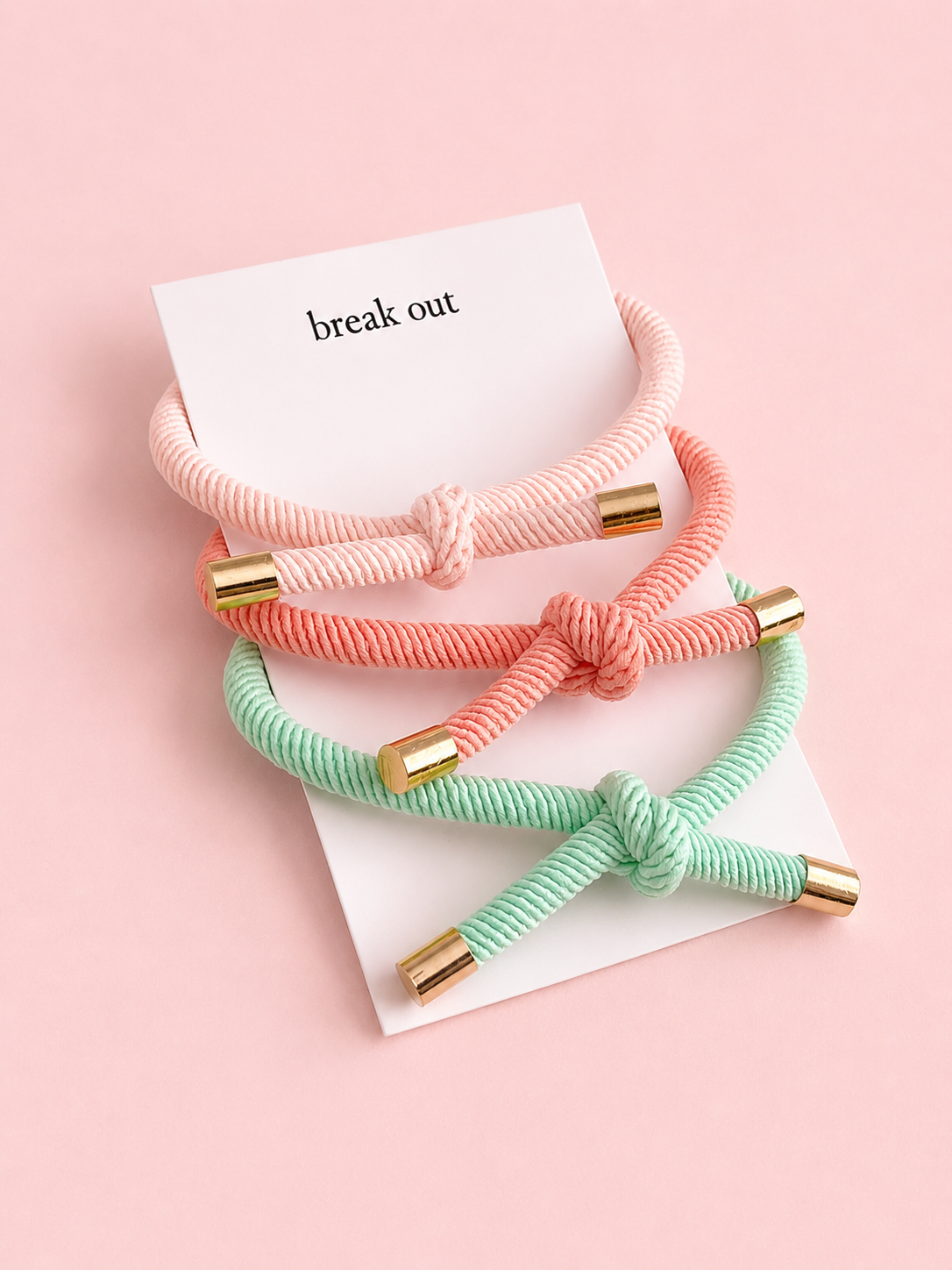 Hair Tie Set | Peach and Mint Hair Ties