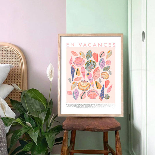 Pastel Seashell Art Print