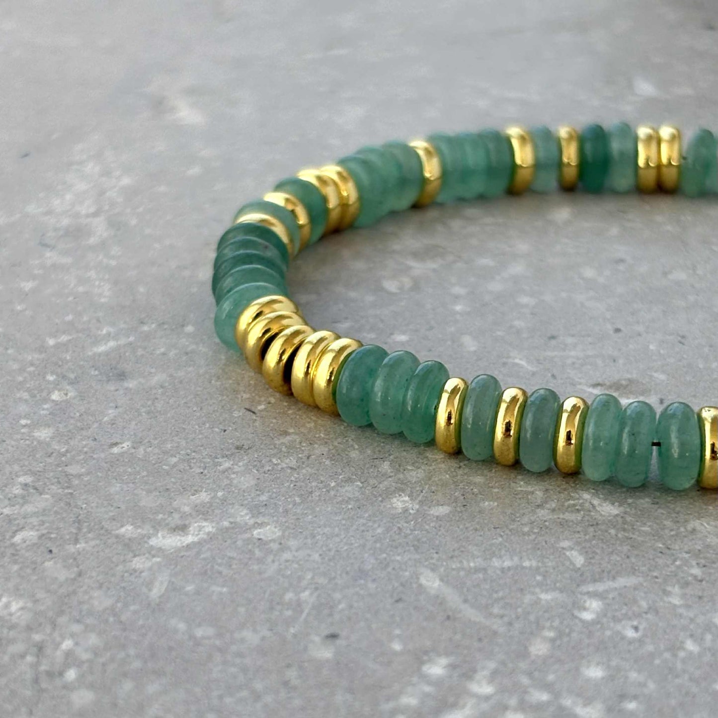 Multicolour Stone & Gold Beaded Bracelet | PVD Gold Plated Bracelet, Waterproof Bracelet