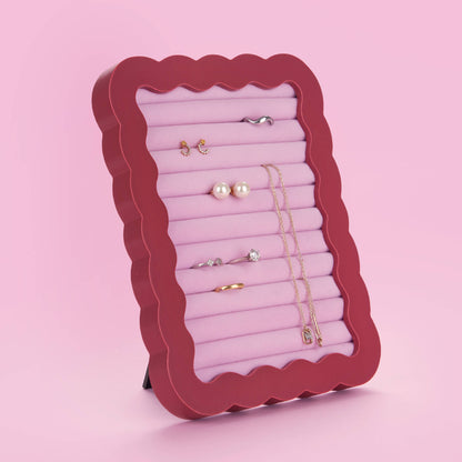 Wavy Jewellery Frame in Pink