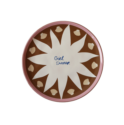Girl Dinner Plate | Ceramic 20cm Star & Shell Decorative Plate