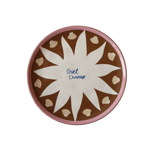 Girl Dinner Plate | Ceramic 20cm Star & Shell Decorative Plate