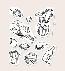 Home Decor Tattoos - French Doodle | DIY craft kit