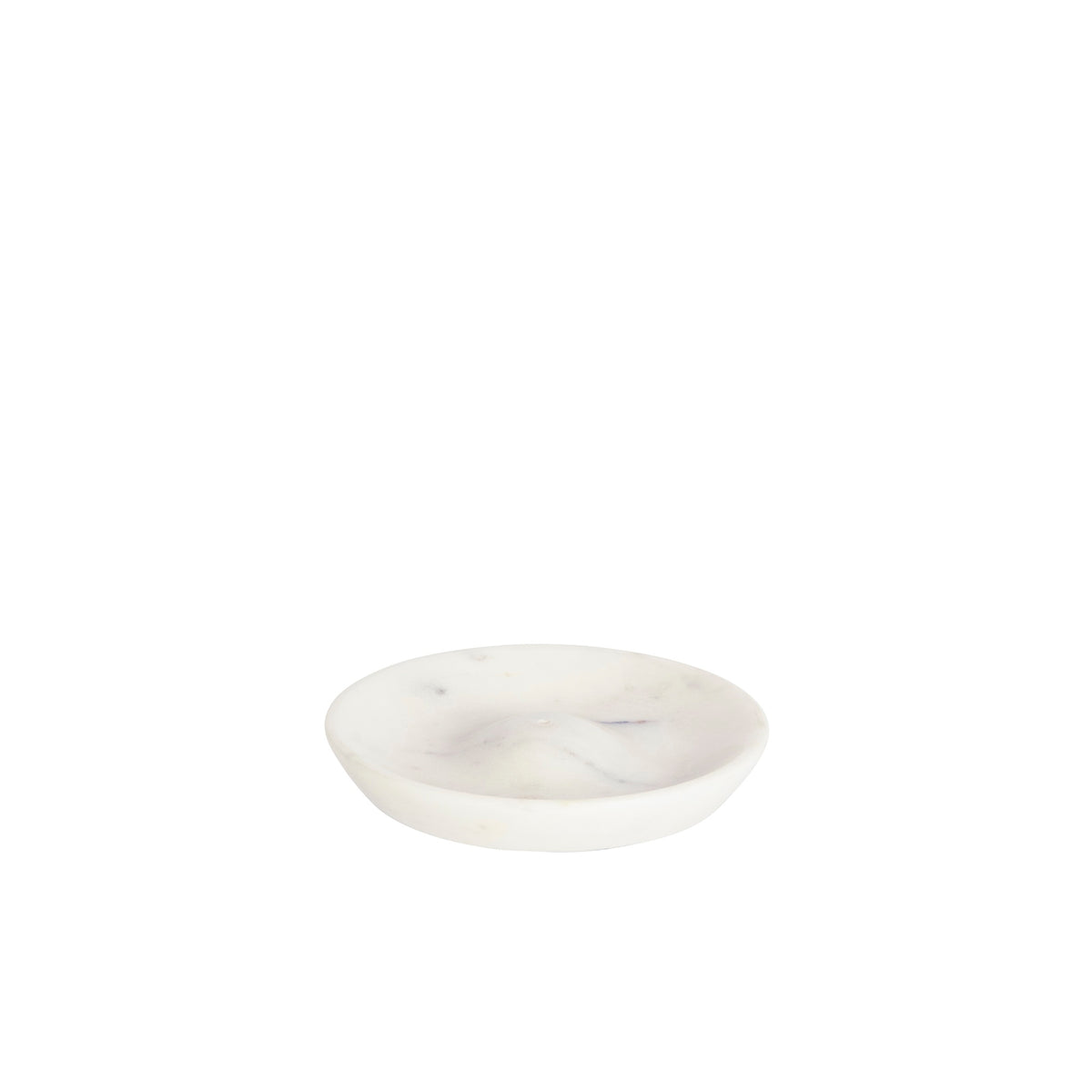Round White Marble Incense Holder