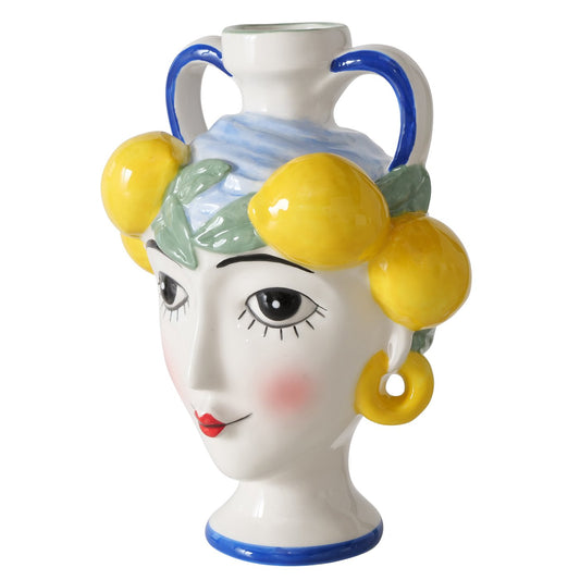Lady Lemon Vase | Multi-Coloured Freestanding Ceramic Vase