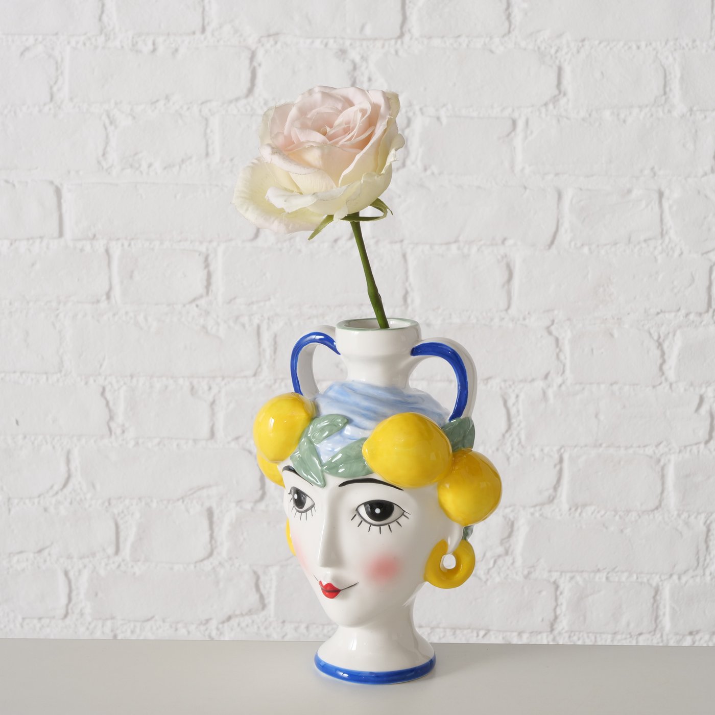 Lady Lemon Vase | Multi-Coloured Freestanding Ceramic Vase