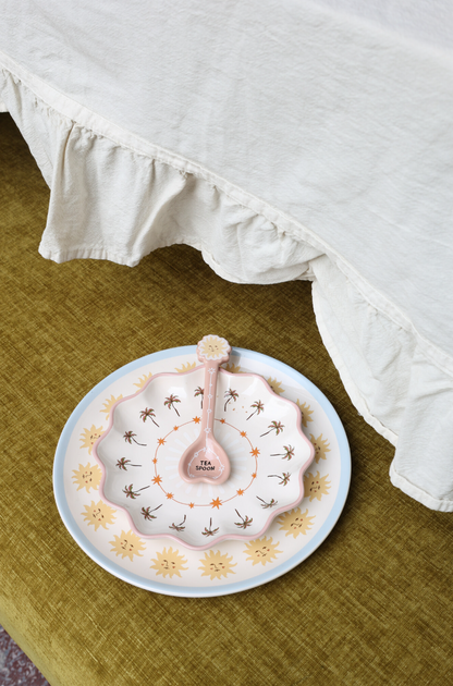 Long Walks & Midnight Talks Plate | Sun & Wave Ceramic 20cm Plate