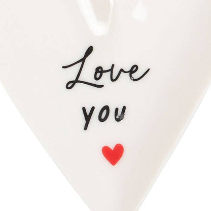 Heart-Shaped Trinket Dish – "Love You" – Gift for Friend or Partner