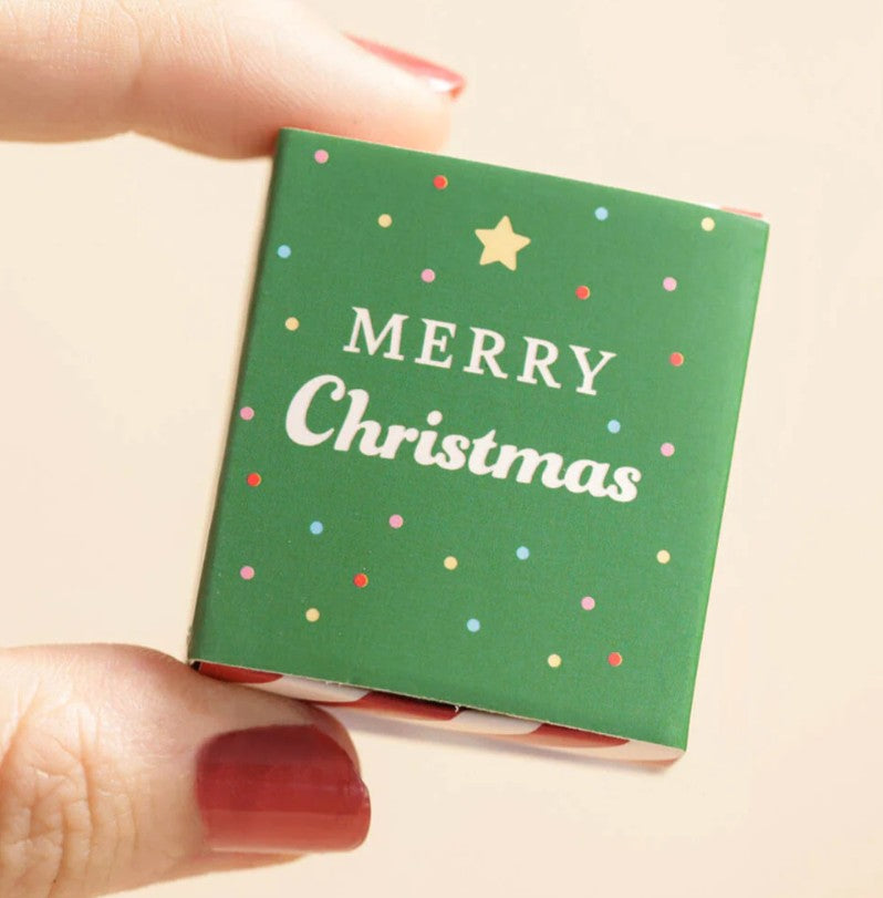 Merry Christmas Ceramic Token | Tiny Matchbox Gift