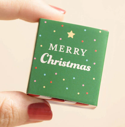 Merry Christmas Ceramic Token | Tiny Matchbox Gift