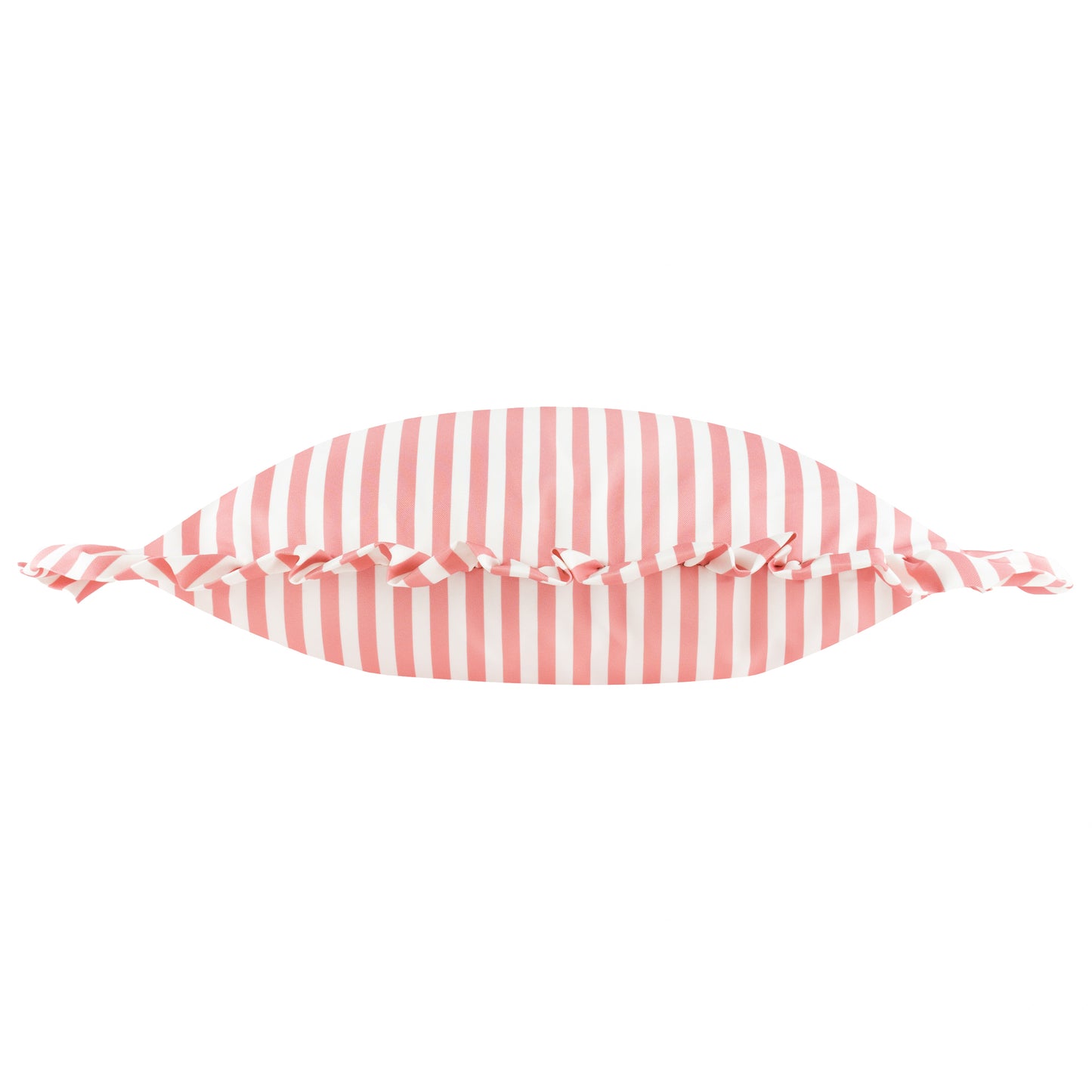 Millie Ruffle Outdoor Cushion 50x50cm | Pink Stripe Frill