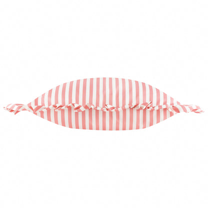 Millie Ruffle Outdoor Cushion 50x50cm | Pink Stripe Frill