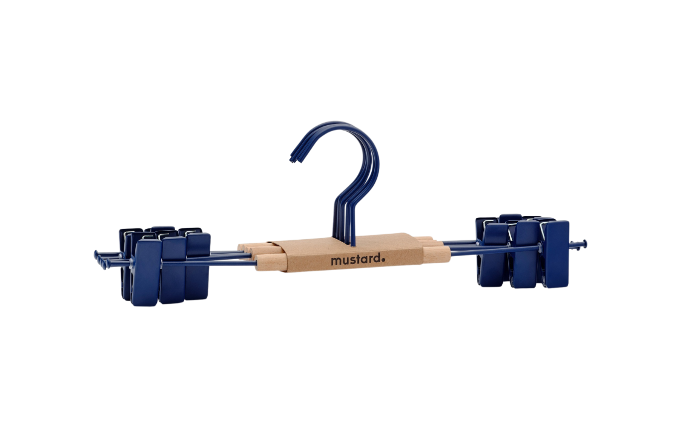 Mustard Made Adult Clip Hangers - Navy