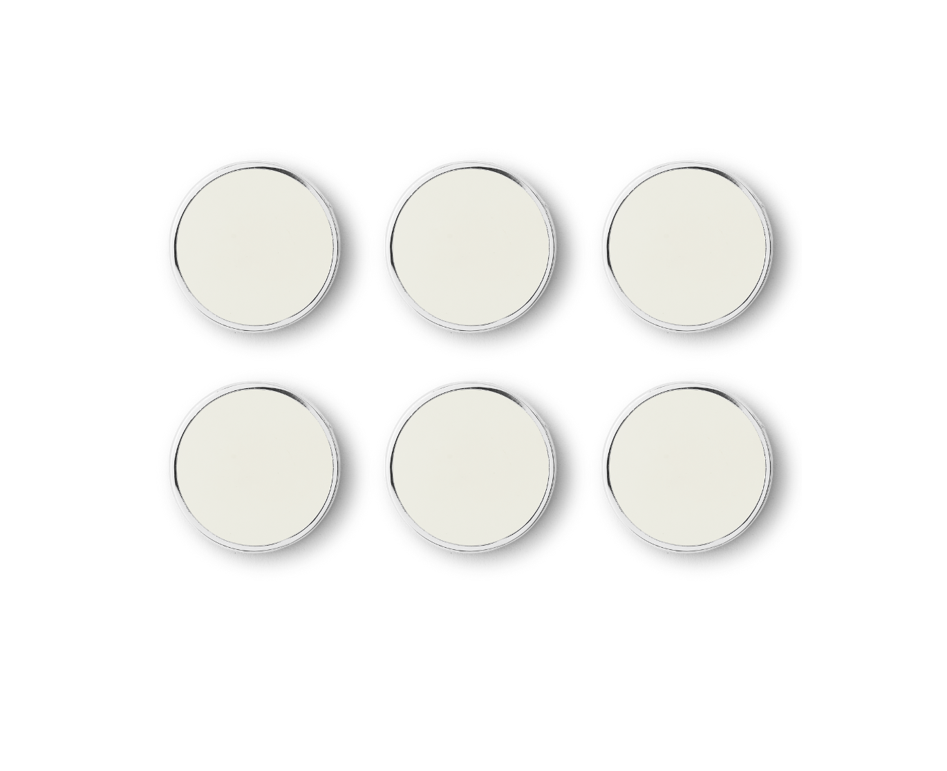 Mustard Made Buttons Locker Magnets - Chalk