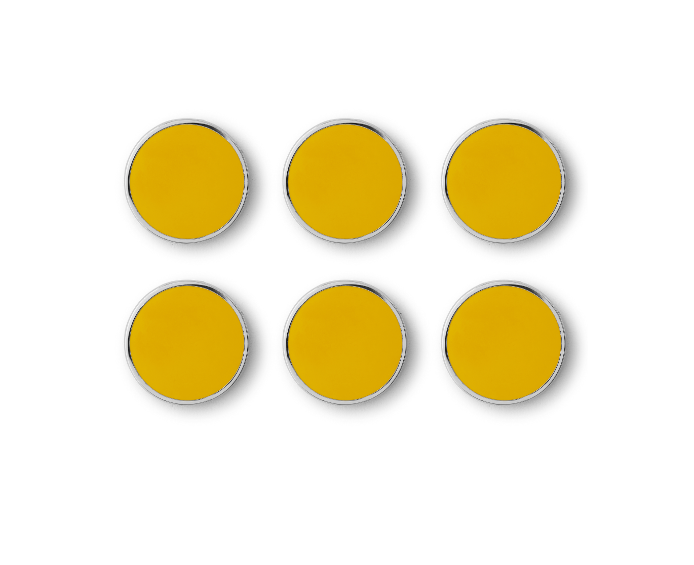 Mustard Made Buttons Locker Magnets - Mustard