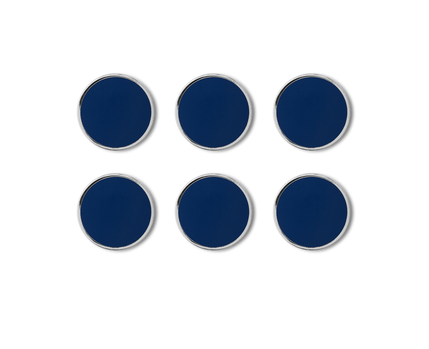 Mustard Made Buttons Locker Magnets - Navy