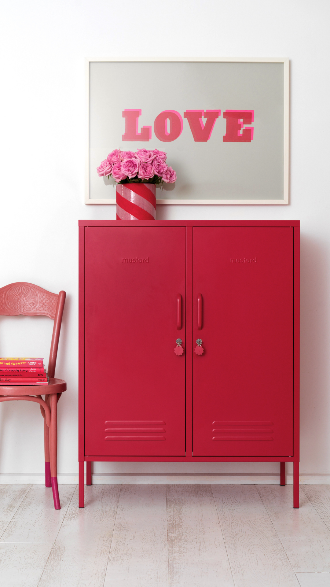 Mustard Made Midi Locker - Poppy Red