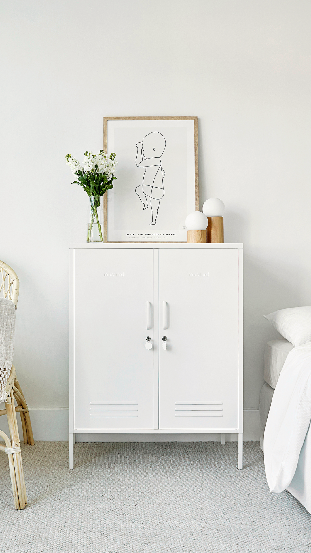 Mustard Made Midi Locker - White