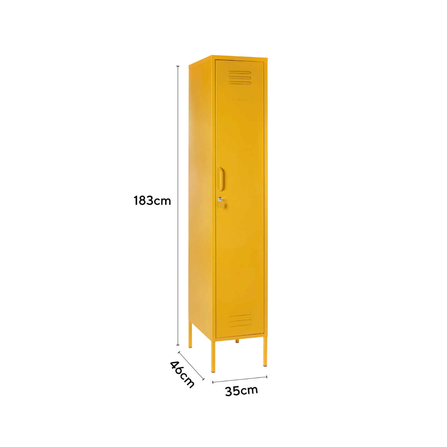 Mustard Made Skinny Locker - Dimensions