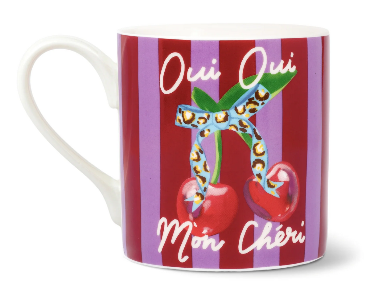 Oui Oui Mon Cheri Mug | French Style Mug, Novelty Gift