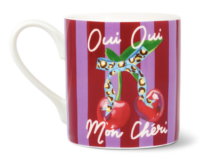 Oui Oui Mon Cheri Mug | French Style Mug, Novelty Gift