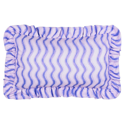 Summer Solstice Wiggly Stripe Cushion 30x50cm | Cobalt Blue | Outdoor Scatter