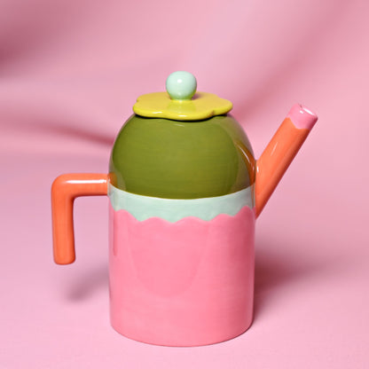 Raspberry Blossom Teapot | Colourful Flower Ceramic Tea Pot