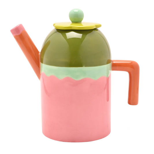 Raspberry Blossom Teapot | Colourful Flower Ceramic Tea Pot