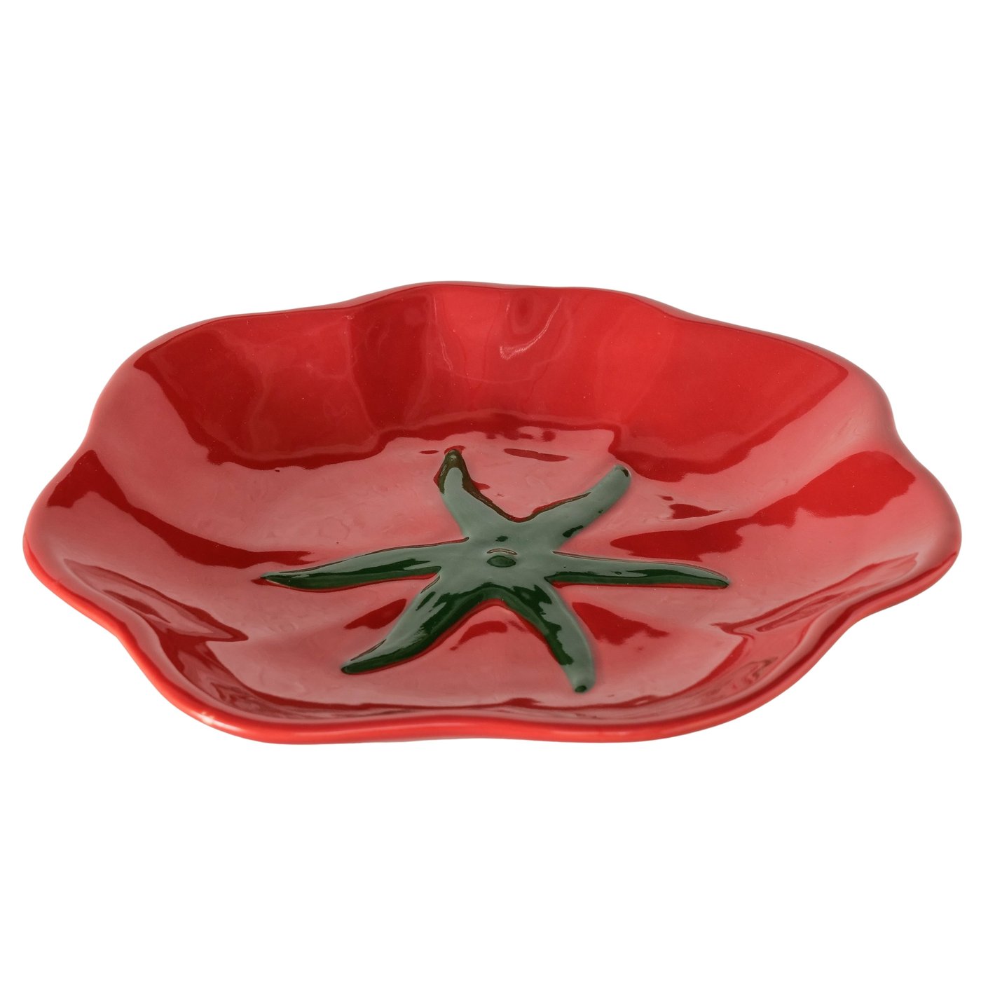 Tomato Stoneware Plate | 18.5 cm Decorative Dish