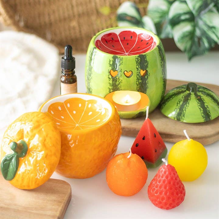 Tutti Frutti Fruit-Shaped Candle Set | 4 Unscented Decorative Candles