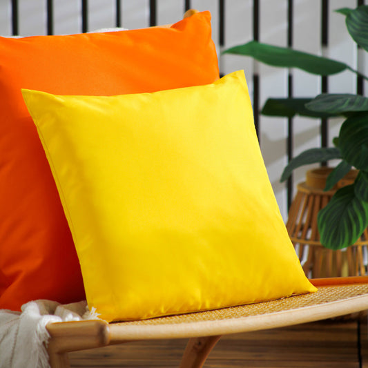 Plain Outdoor Cushion 43x43cm | Pink, Green, Yellow Garden Cushion