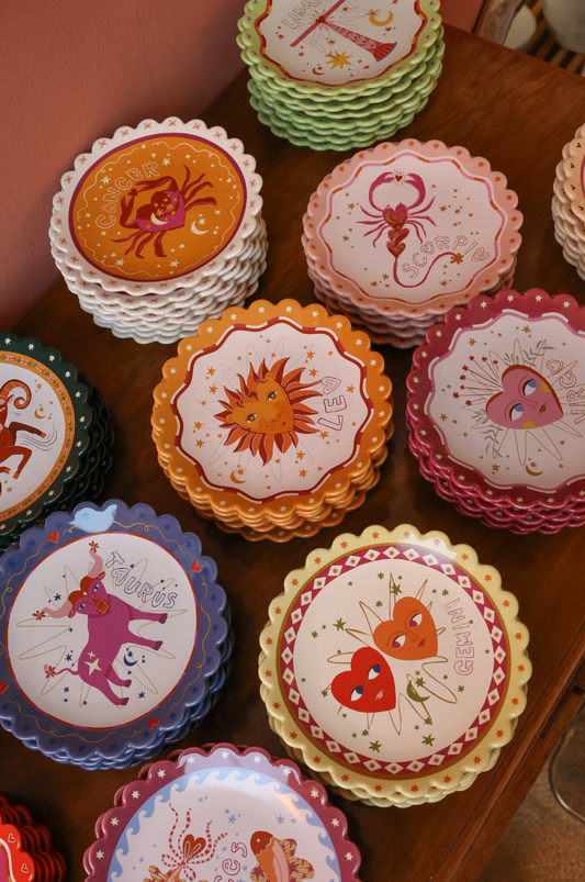 Virgo Zodiac Plate | Astrology Scalloped Edge 14.5cm Wall Plate